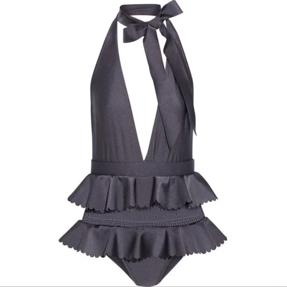 Zimmermann Ruffle trim neck tie swimsuit AU size 1 - Picture 5 of 17
